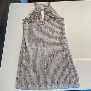 Parker Sansa Beaded Halter Dress